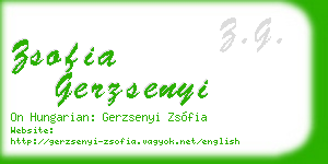 zsofia gerzsenyi business card